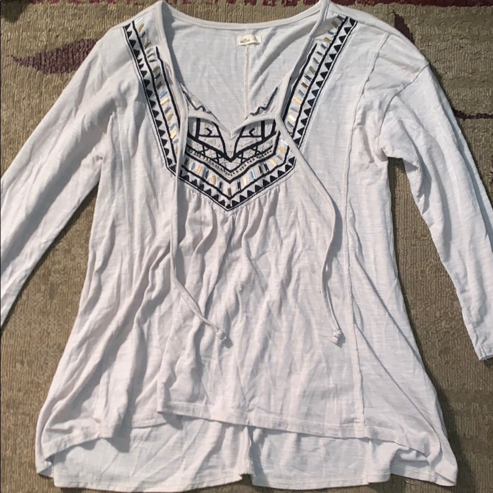 Hollister three quarter sleeve shirt